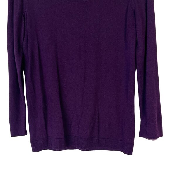 The Limited Light Weight Sweater Womens Medium Purple Wool Blend - Picture 4 of 6